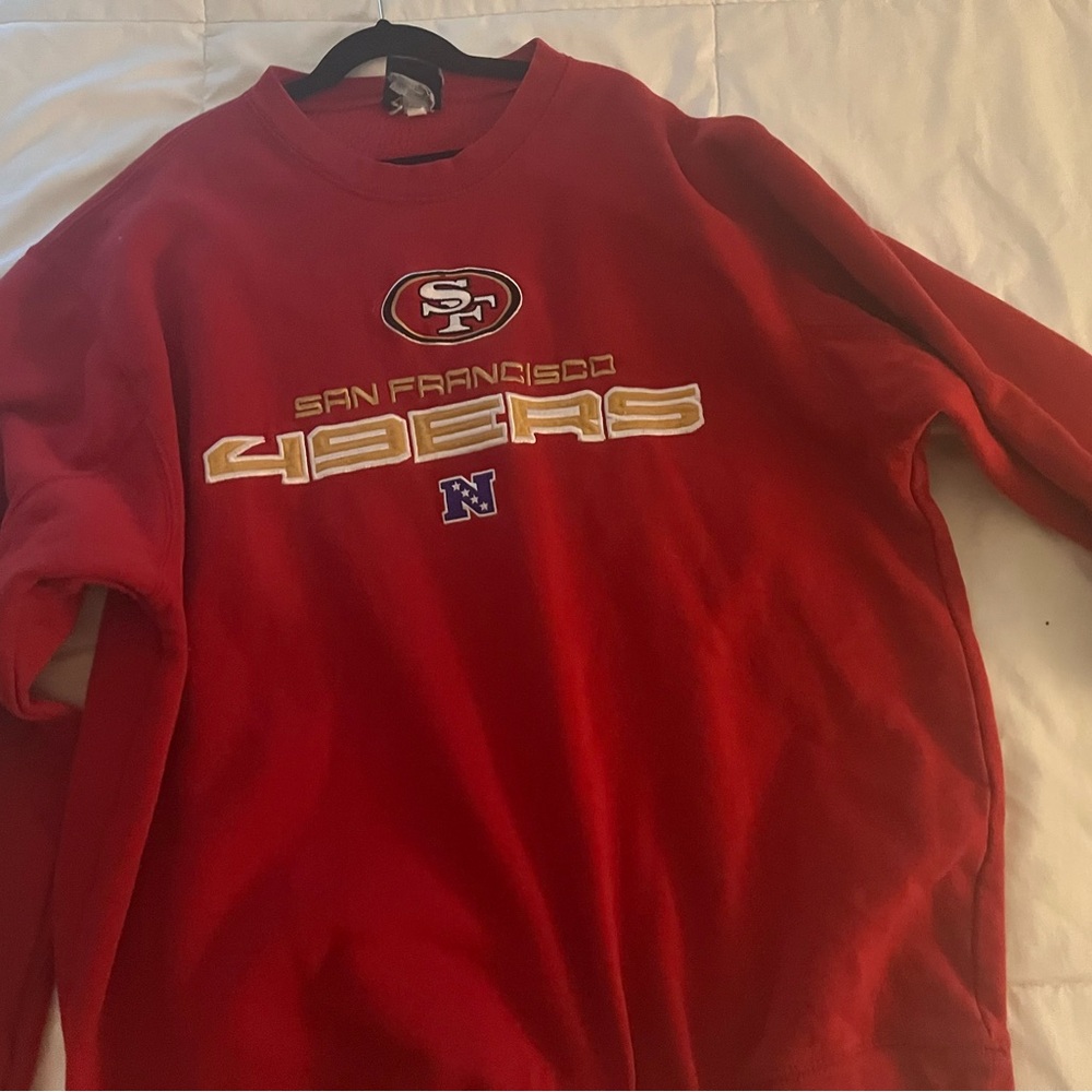 NFL San Francisco 49ers Red Crewneck Sweater